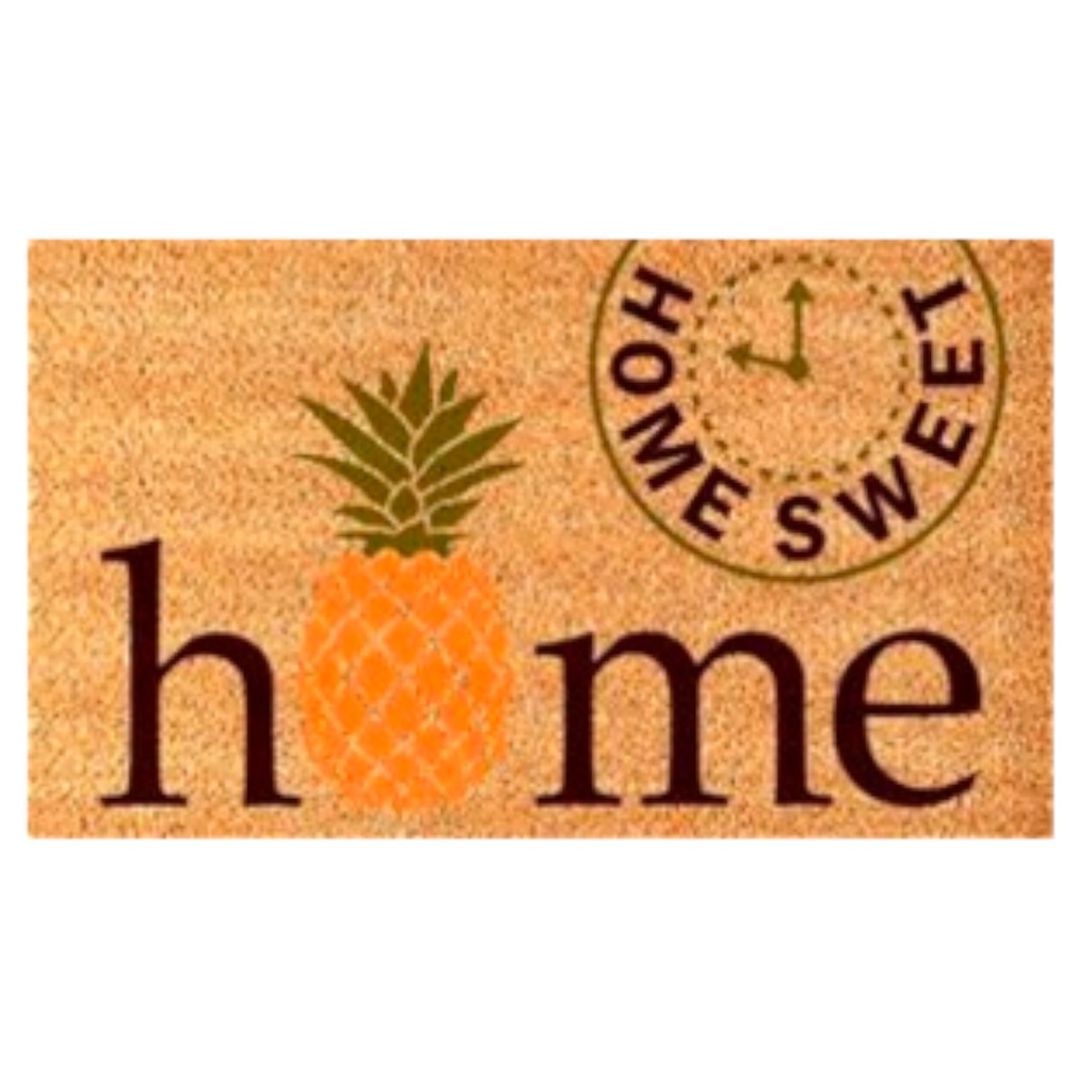 Classy Homes PVC-Backed Coir Mat with Bleached Base, 18 x 30 In., 15mm Thick