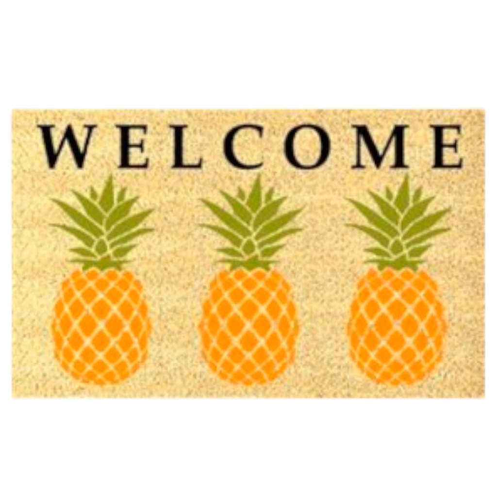 Classy Homes PVC-Backed Coir Mat with Bleached Base, 18 x 30 In., 15mm Thick