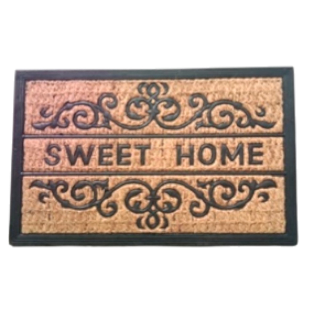 Classy Homes Coco Rubber Non-Brushed Panama Mat 18 x 30 In., 8mm Thick