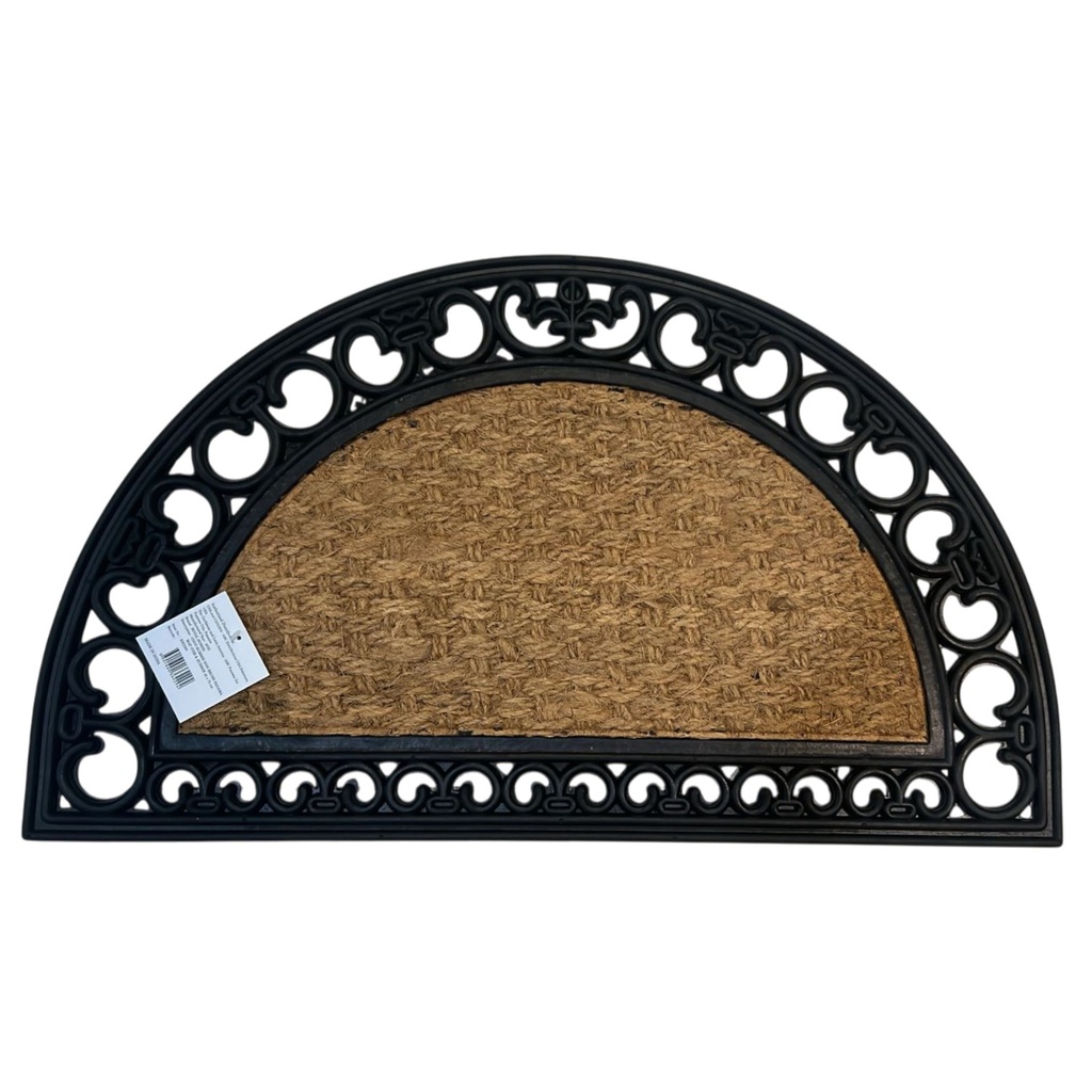 Classy Homes Coco Rubber Non-Brushed Panama Grill Mat 18 x 30 In., 8mm Thick