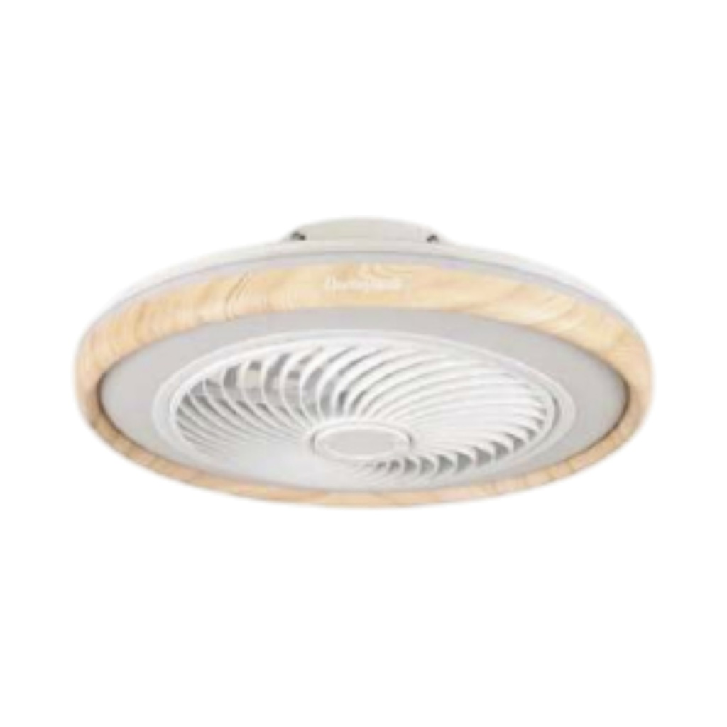 Honeywell UFO Ceiling Fan 19 In. 40W CCT LED Dimmable, Light Wood