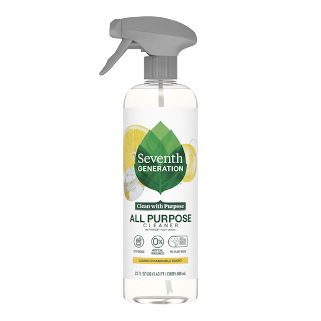 Seventh Generation Multi-Surface All-Purpose Cleaning Spray 23 Oz. Lemon Chamomile Citrus