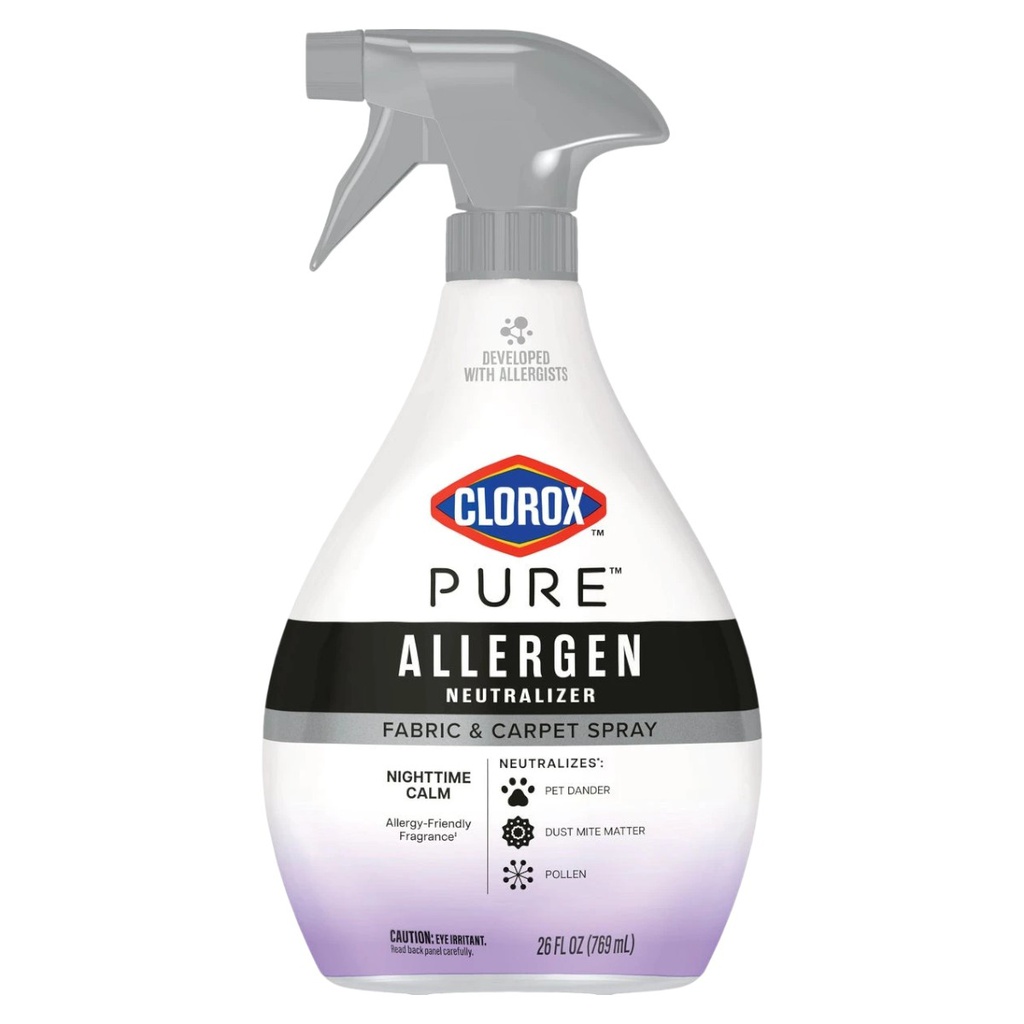 Clorox PURE Allergen Neutralizer Fabric and Carpet Spray 26 Oz., Nighttime Calm