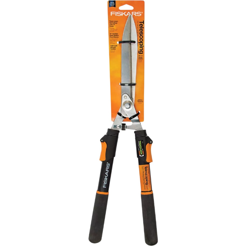 Fiskars Power-Lever Hardened Steel Hedge Shears 20 In.