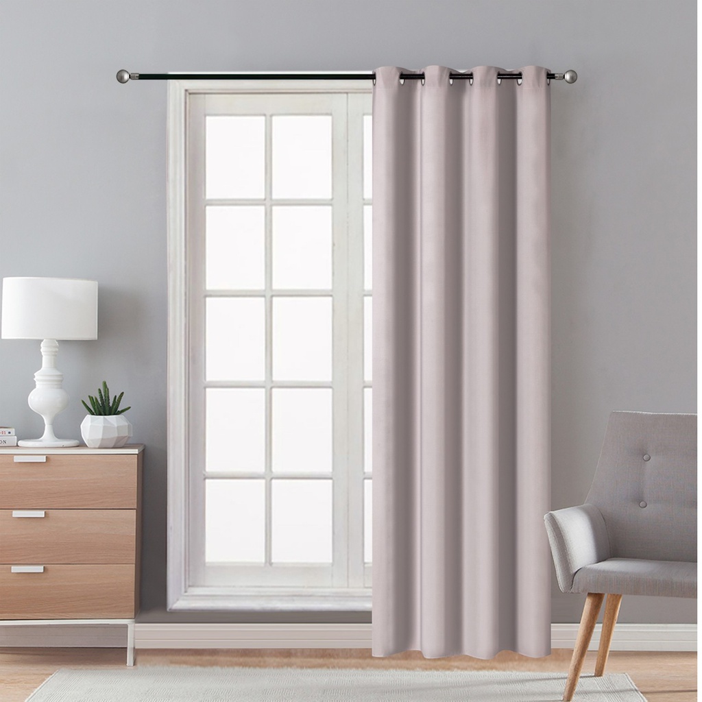 Classy Homes Blackout Curtain 1pc Microfiber with Silicone Rubber Backing