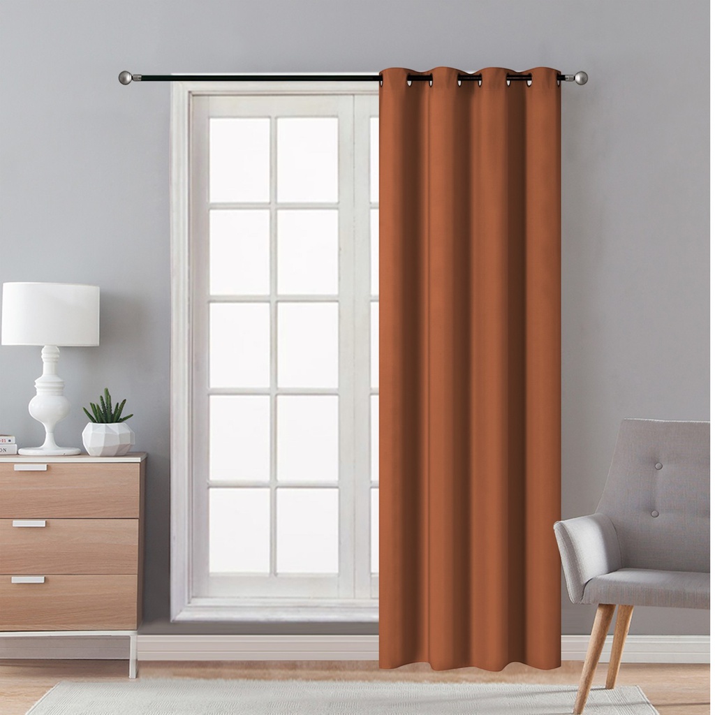 Classy Homes Blackout Curtain 1pc Microfiber with Silicone Rubber Backing