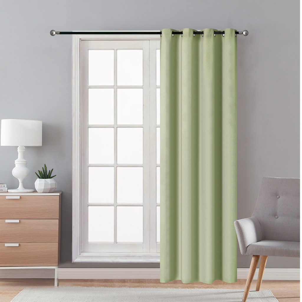 Classy Homes Blackout Curtain 1pc Microfiber with Silicone Rubber Backing