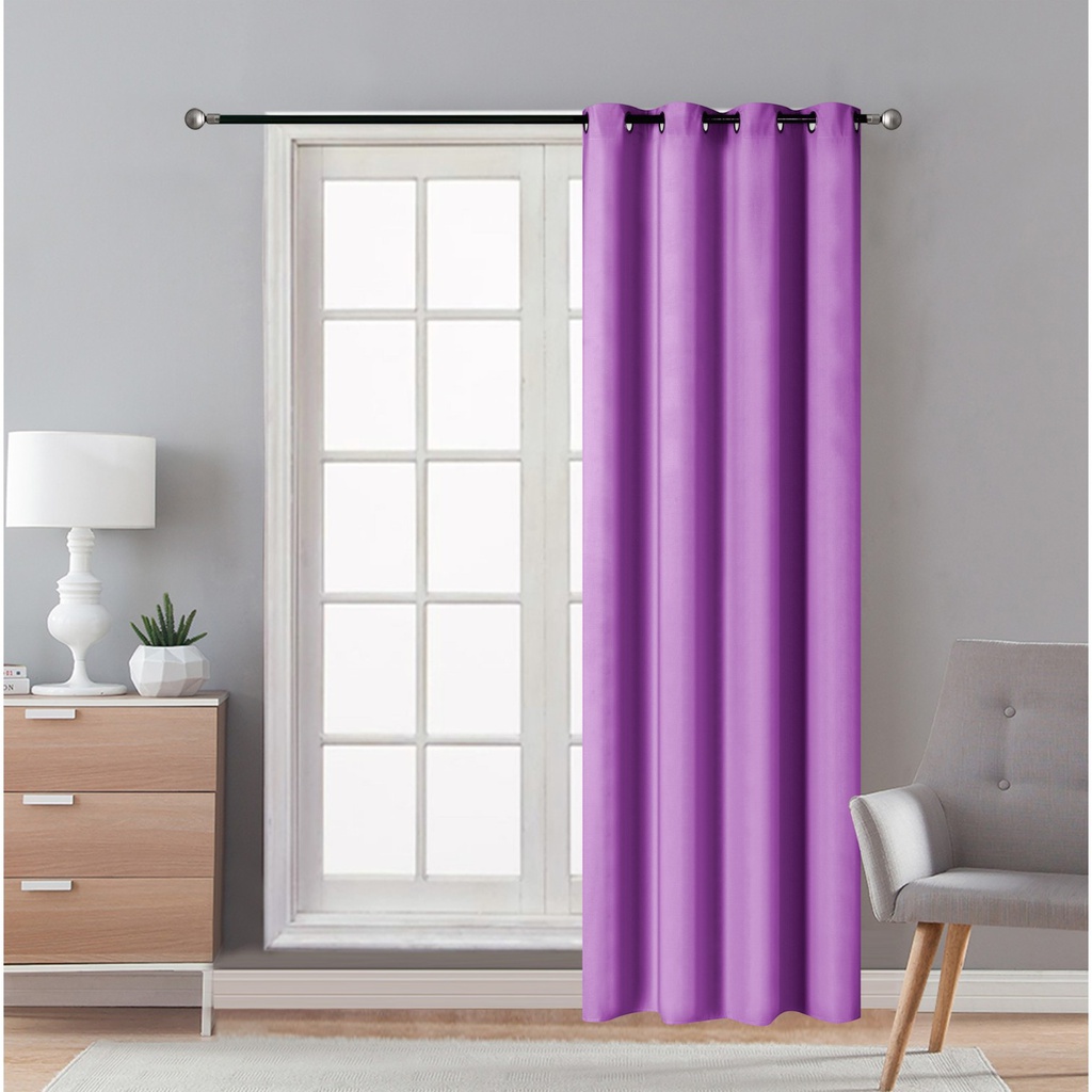 Classy Homes Blackout Curtain 1pc Microfiber with Silicone Rubber Backing