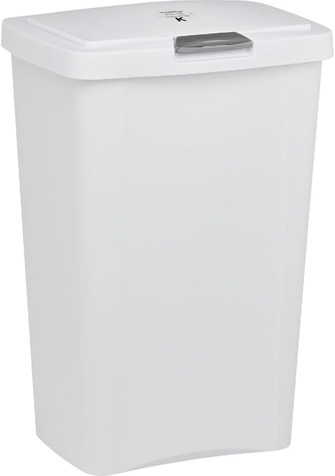 Sterilite TouchTop Wastebasket 13 Gal. White