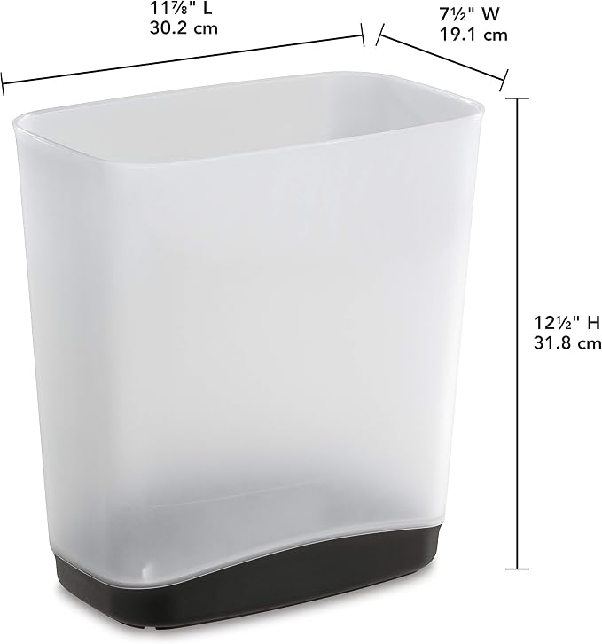 Sterilite Rectangular Slim Wastebasket 3.3 Gal.