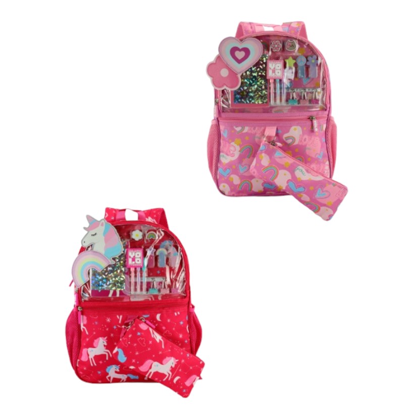 Yolo Backpack Unicorn Pink