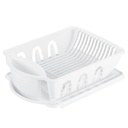 Sterilite 2-Piece Sink Set Dish Drainer and Drainboard, White