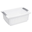 Sterilite Medium Stacking Basket, White