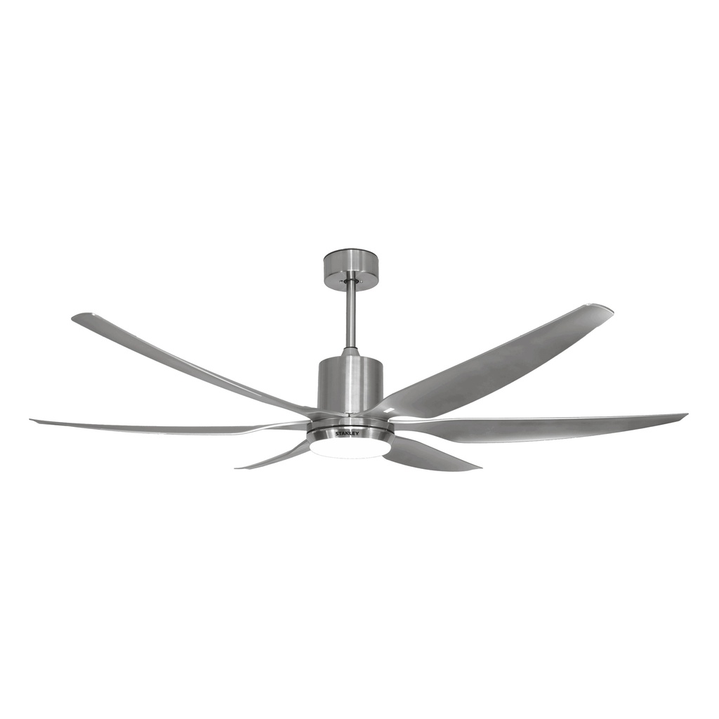 Stanley Ceiling Fan 54 In. 6-Blades DC CCT, Silver