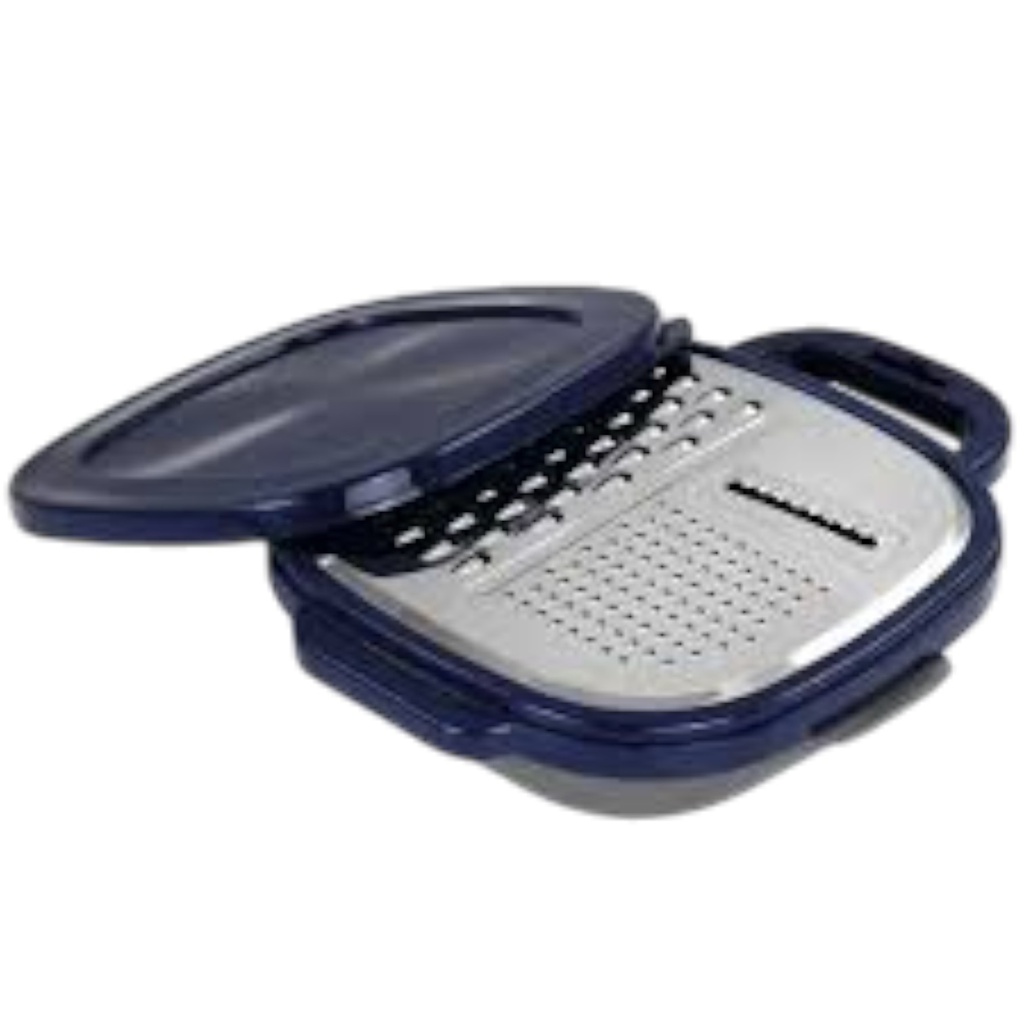 Oster BlueMarine 3 Piece Set - Flat Grater with Container &amp; Lid, Navy
