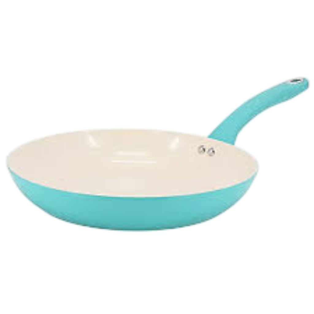 Martha Stewart Everyday Rexford Nonstick Frying Pan Ceramic/ Aluminum 12 In., Teal
