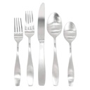 Gibson Home Karlton 20 Piece Flatware Set, Matte Silver Stainless Steel
