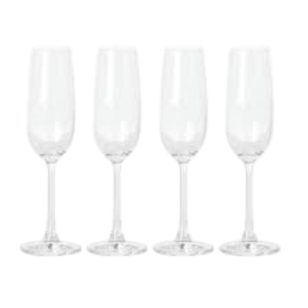 Martha Stewart Vivica 4 Piece Champagne Flute Set 7.3 oz.
