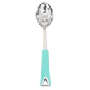Martha Stewart Everyday Drexler Slotted Spoon, Stainless Steel/ Linen