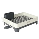 Gibson Home Nestcraft Dish Rack with Drain Board &amp; Flatware Caddy, Rust Resistant, White
