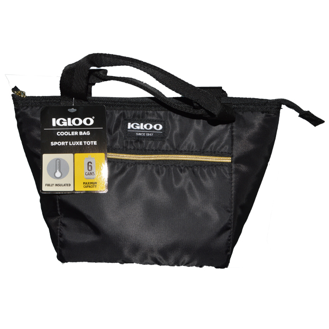 Igloo Sport Luxe Tote Bag 6 Can, Black