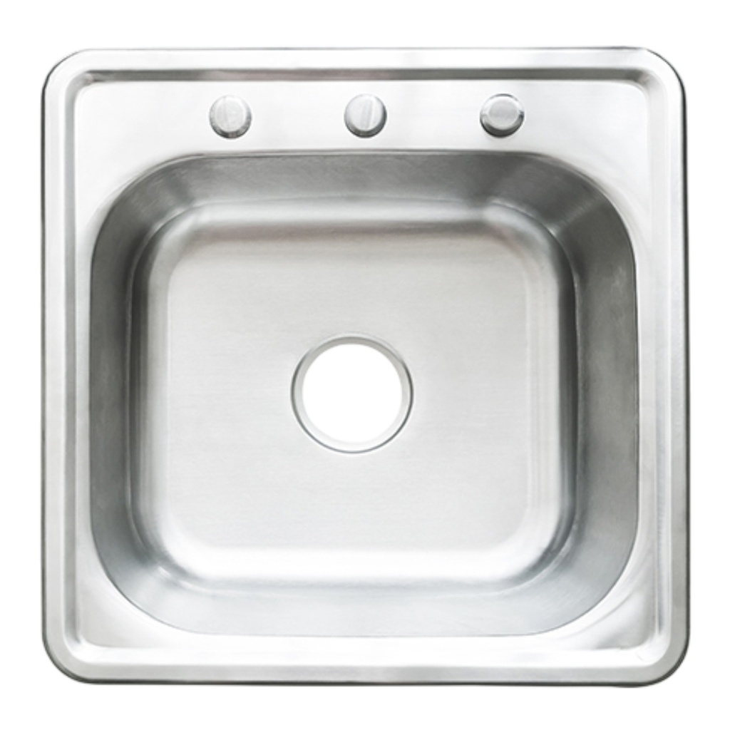 Royal Homes Single Bowl Sink, 18.9 In. x 18.9 In. x 7.9 In., Stainless Steel