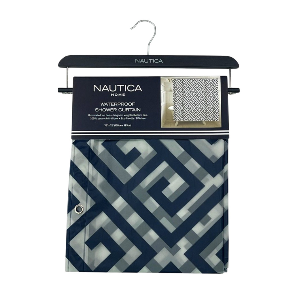 Nautica Print Shower Curtain 70 x 72 In.