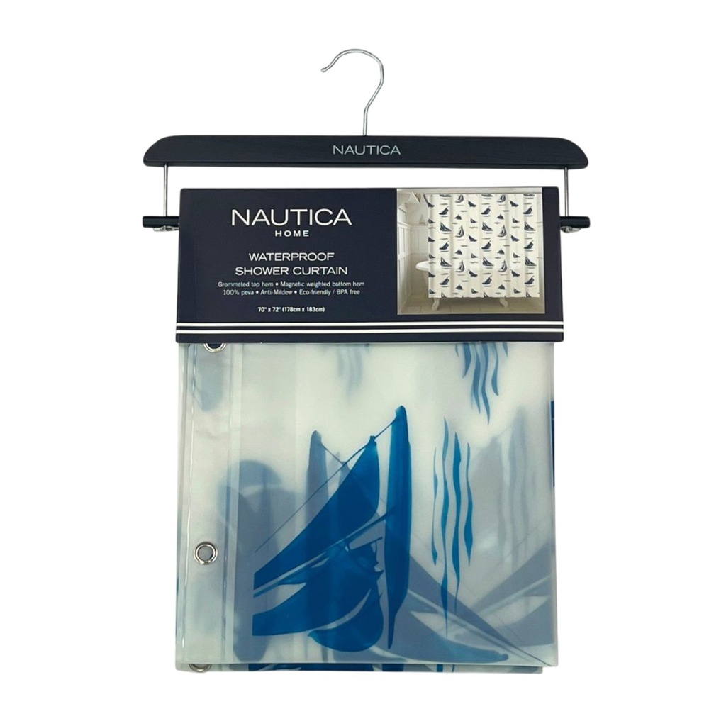 Nautica Print Shower Curtain 70 x 72 In.
