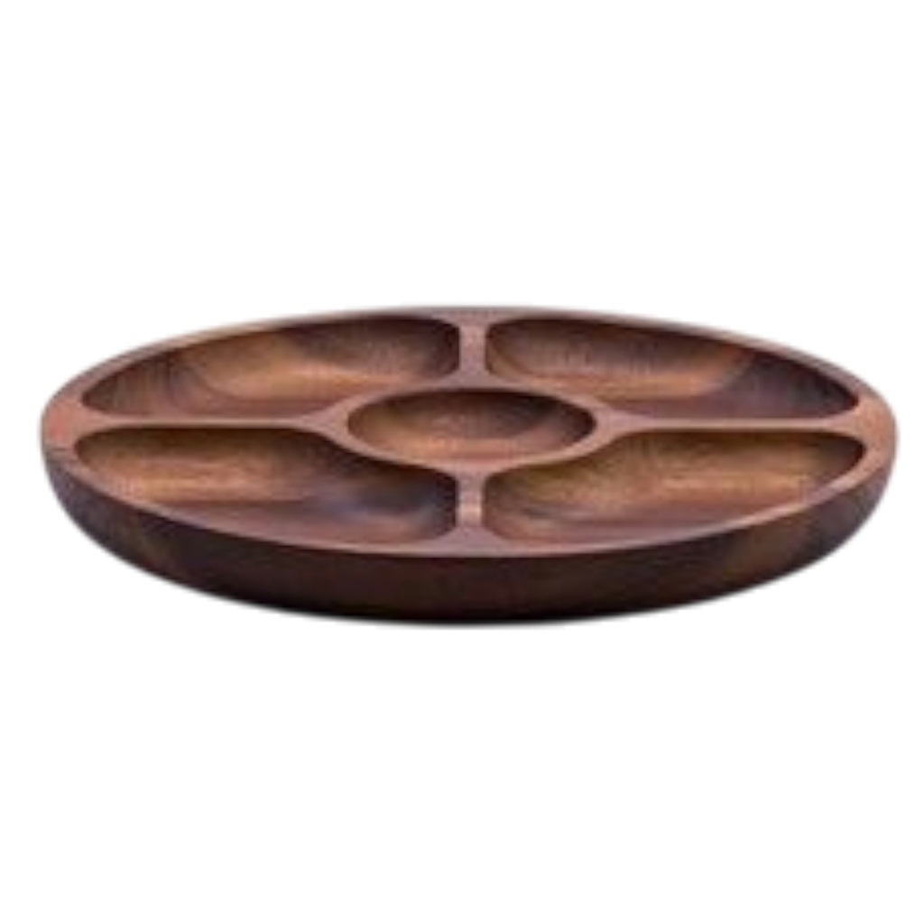 Nautica Home Acacia Wood Divided Serving Board