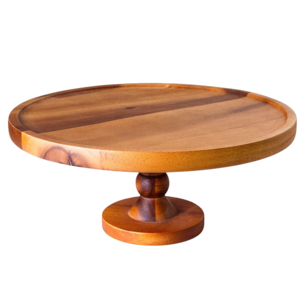 Nautica Home Acacia Wood Cake Stand