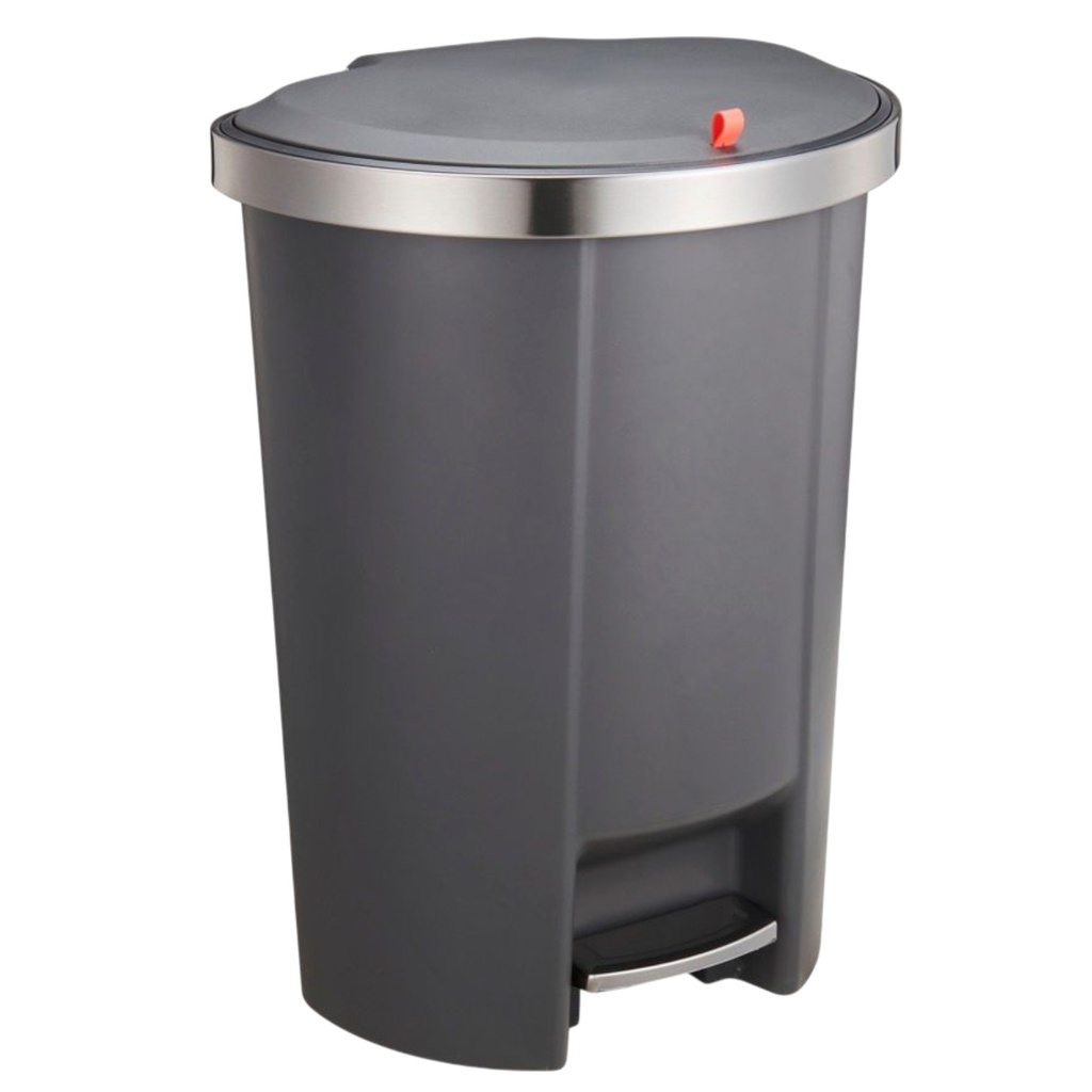 Nautica Home Step-On Trash Can 50L Black