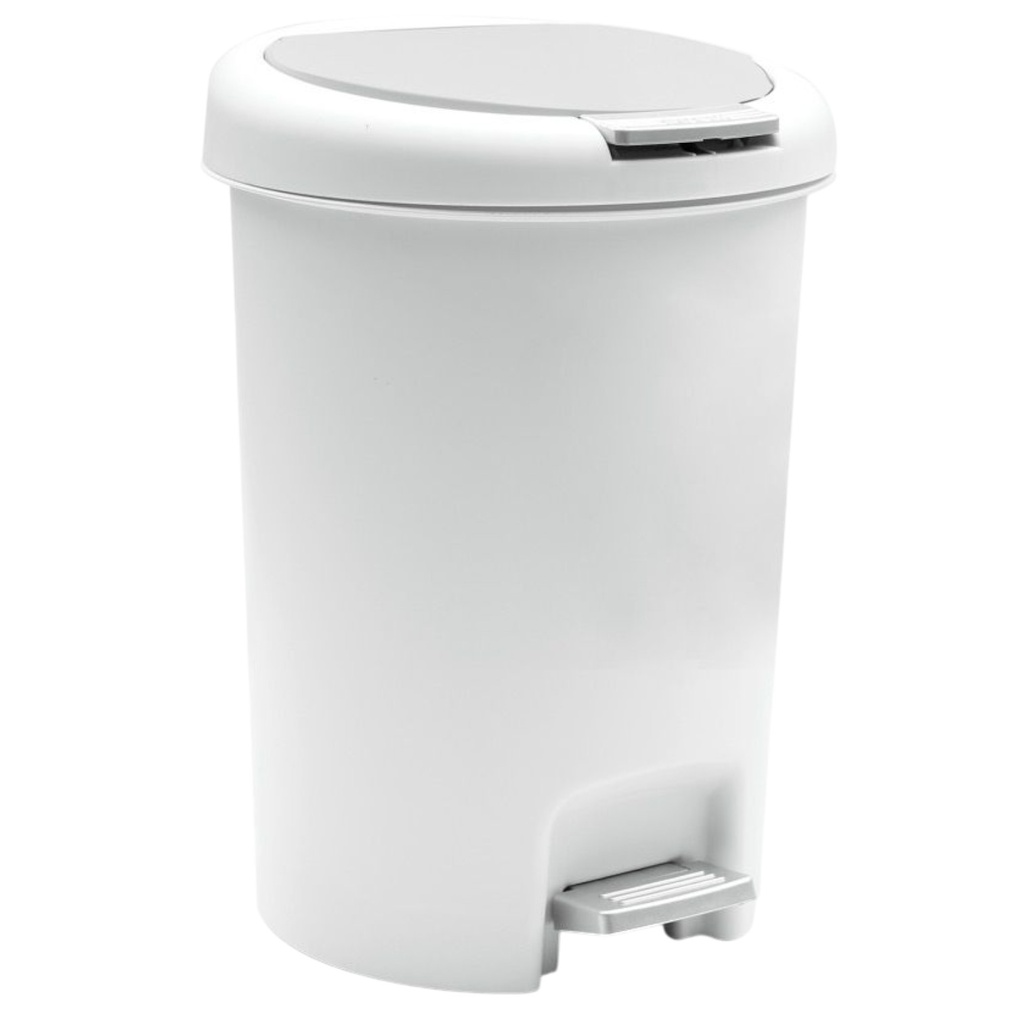 Nautica Home Step-On Trash Can 10L. White
