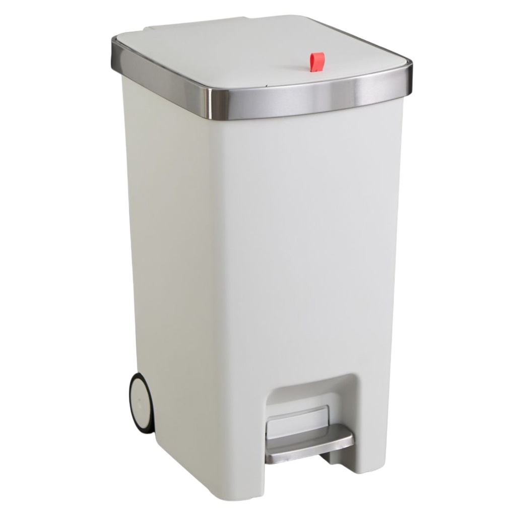 Nautica Home Step-On Trash Can 35L. White