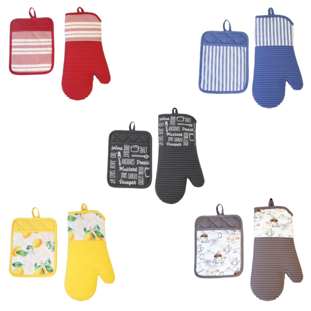 Kitchen Details 2-Piece Kitchen Set - Oven Mitt &amp; Pot Holder
