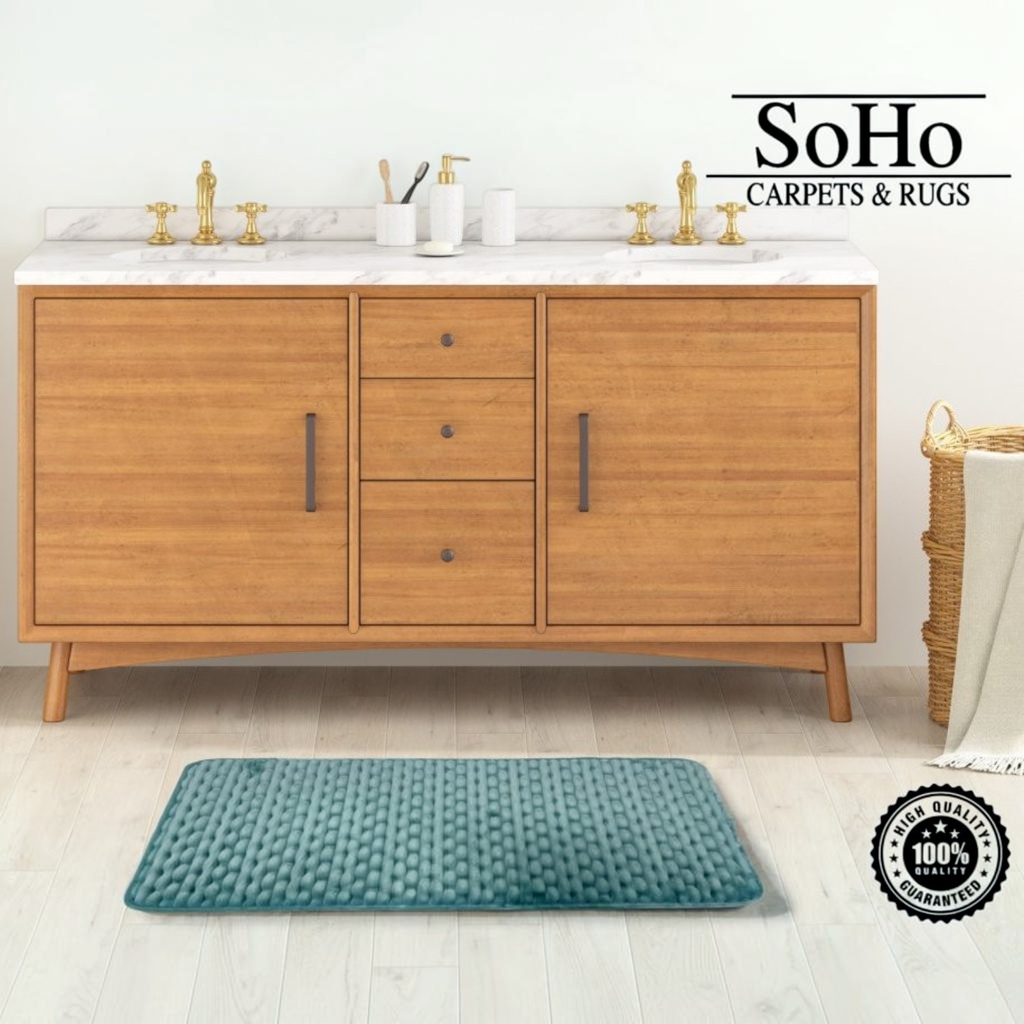 SoHo Carpets Memory Foam Bath Mat 40x60cm Aqua
