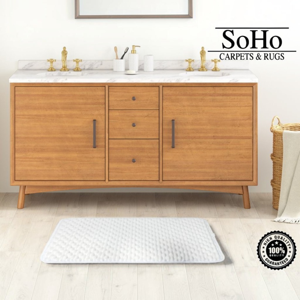 SoHo Carpets Memory Foam Bath Mat 40x60cm White