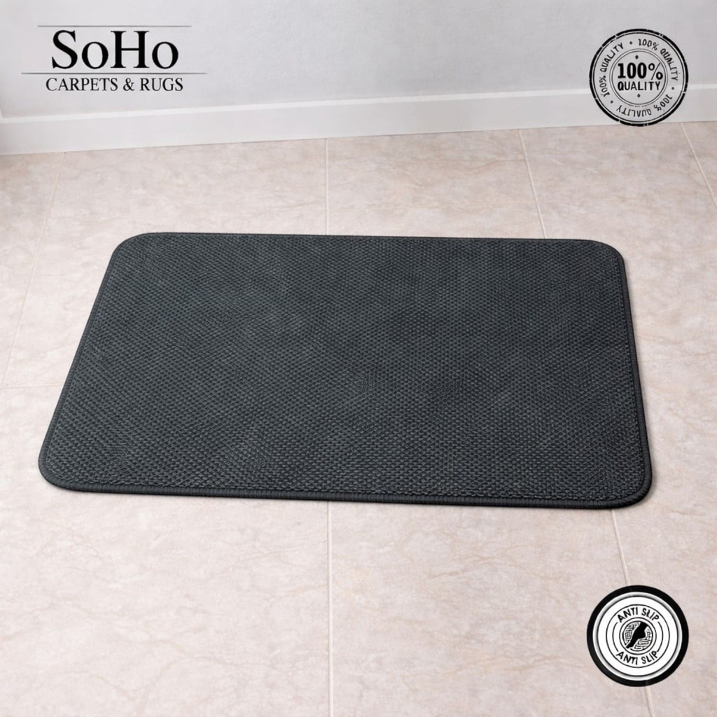 SoHo Carpets Memory Foam Bath Mat 40x60cm Gray