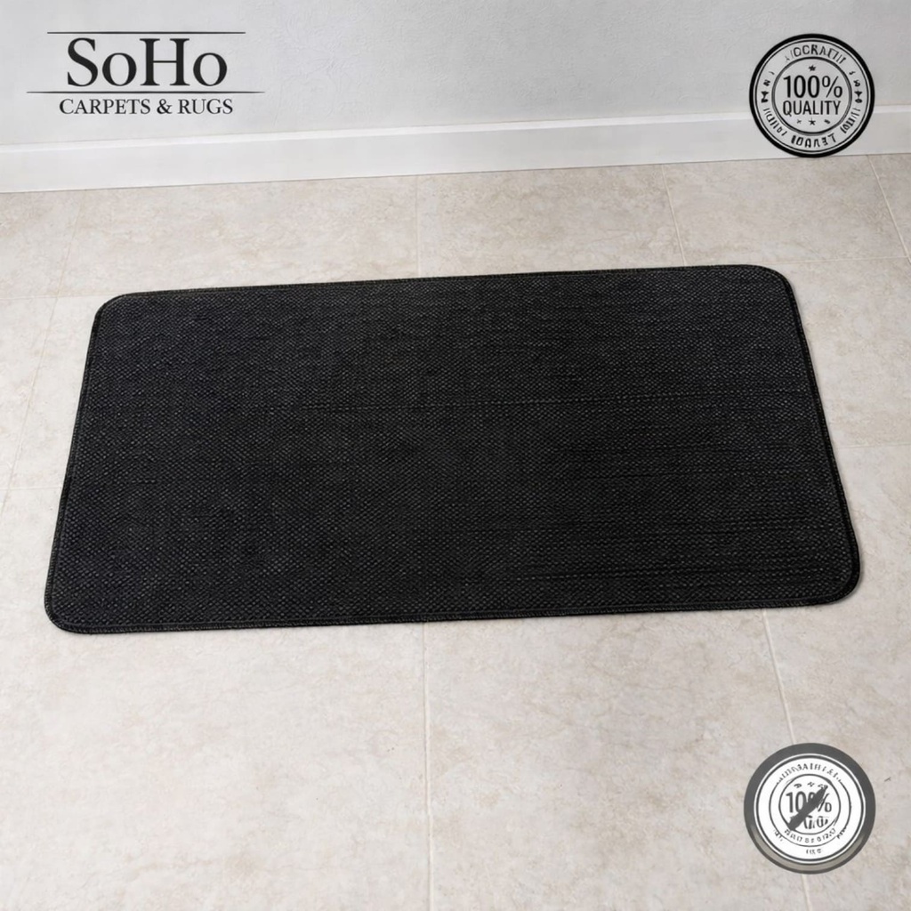 SoHo Carpets Memory Foam Bath Mat 40x60cm Black