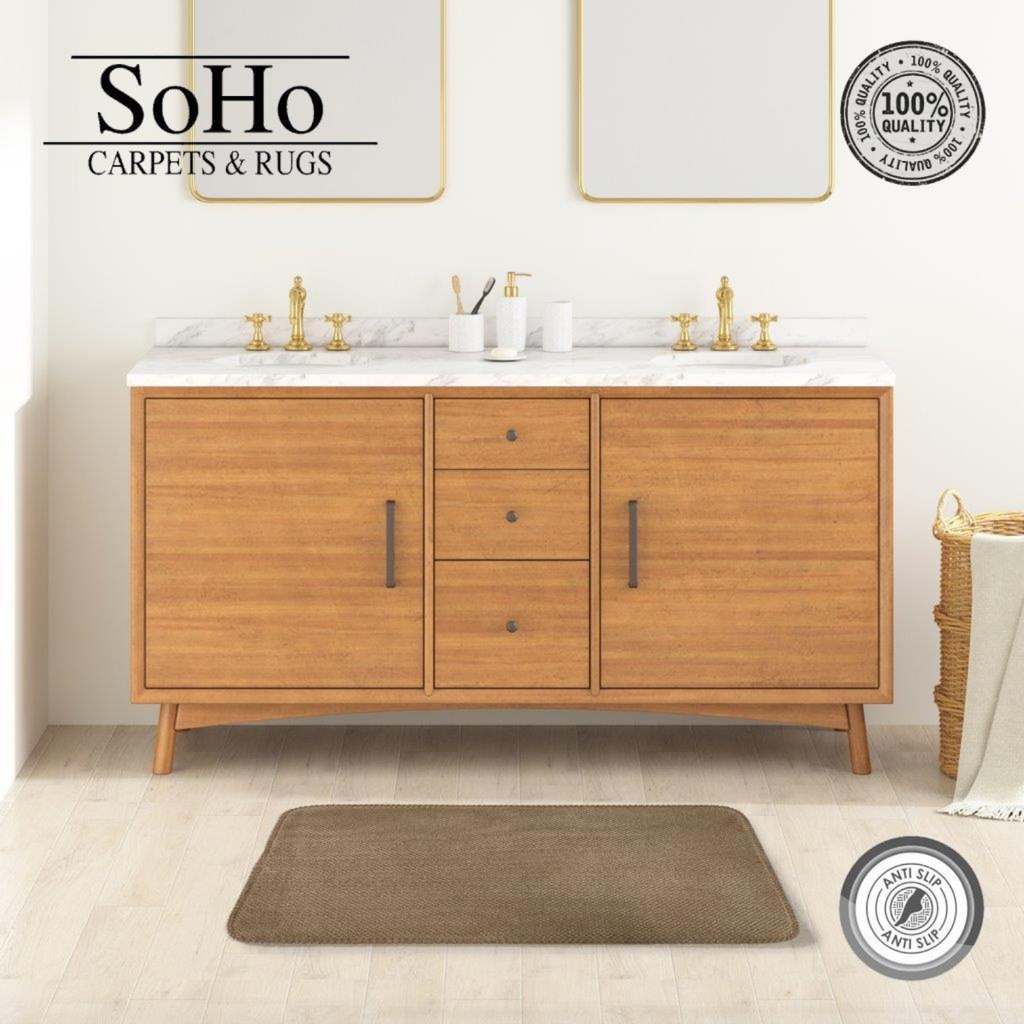 SoHo Carpets Memory Foam Bath Mat 50x80cm Beige