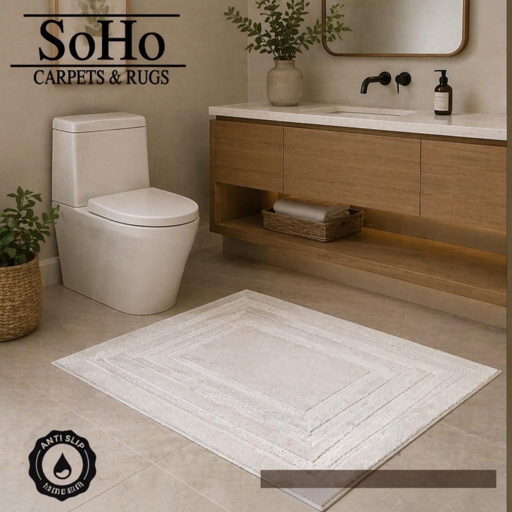 SoHo Carpets Bath Mat 50x100cm, White