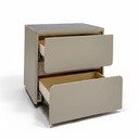 Mobel Nightstand, Beige - 20.0 In. x 15.7 In. x 19.6 In. (W51 X D40 X H50 cm)