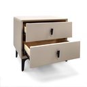 Mobel Nightstand, Beige - 19.6 In. x 15.7 In. x 13.7 In. (W50 X D40 X H35 cm)
