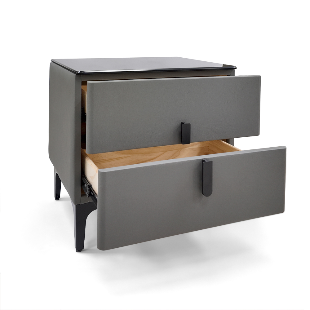 Mobel Nightstand, Gray - 18.8 In. x 15.7 In. x 13.7 In. (W48 X D40 X H35 cm)