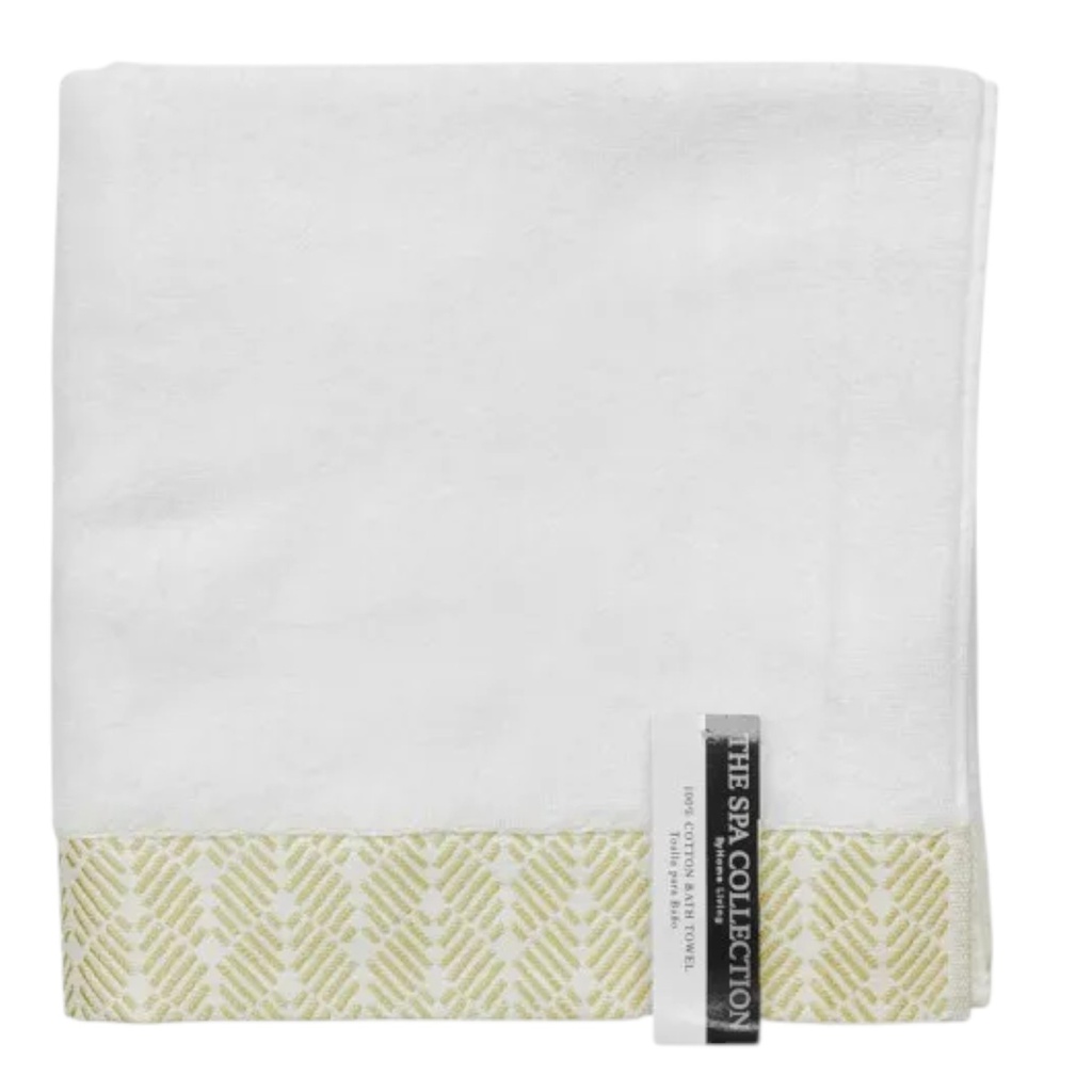 Spa Collection Geo Jacquard, White/ Gold
