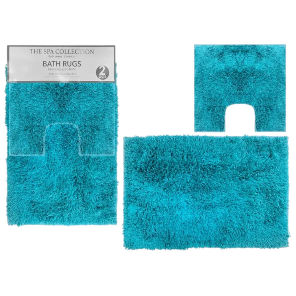 Spa Collection 2pc Bath Mat Set, Teal