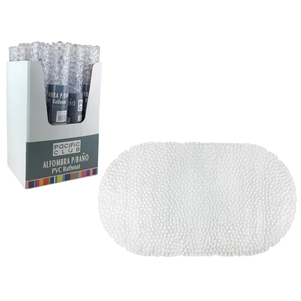 Pacific Club PVC Bath Mat 68x40cm Clear