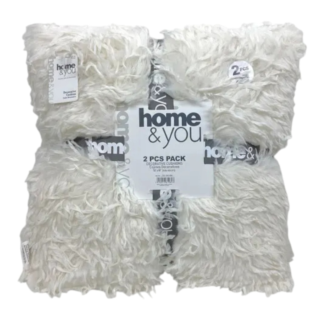 Home &amp; You Throw Pillow Set 18x18 Cream
