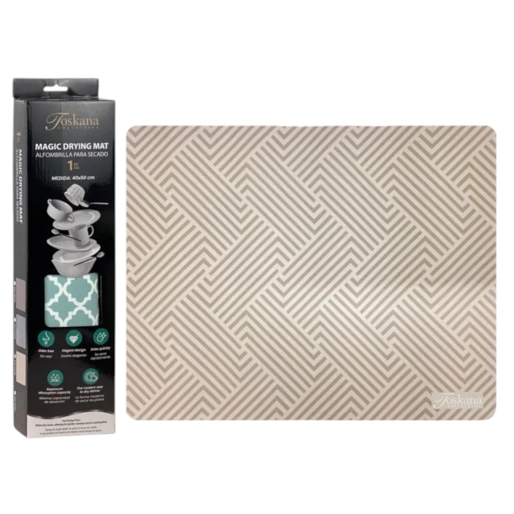 Toskana Collection Magic Drying Mat, White
