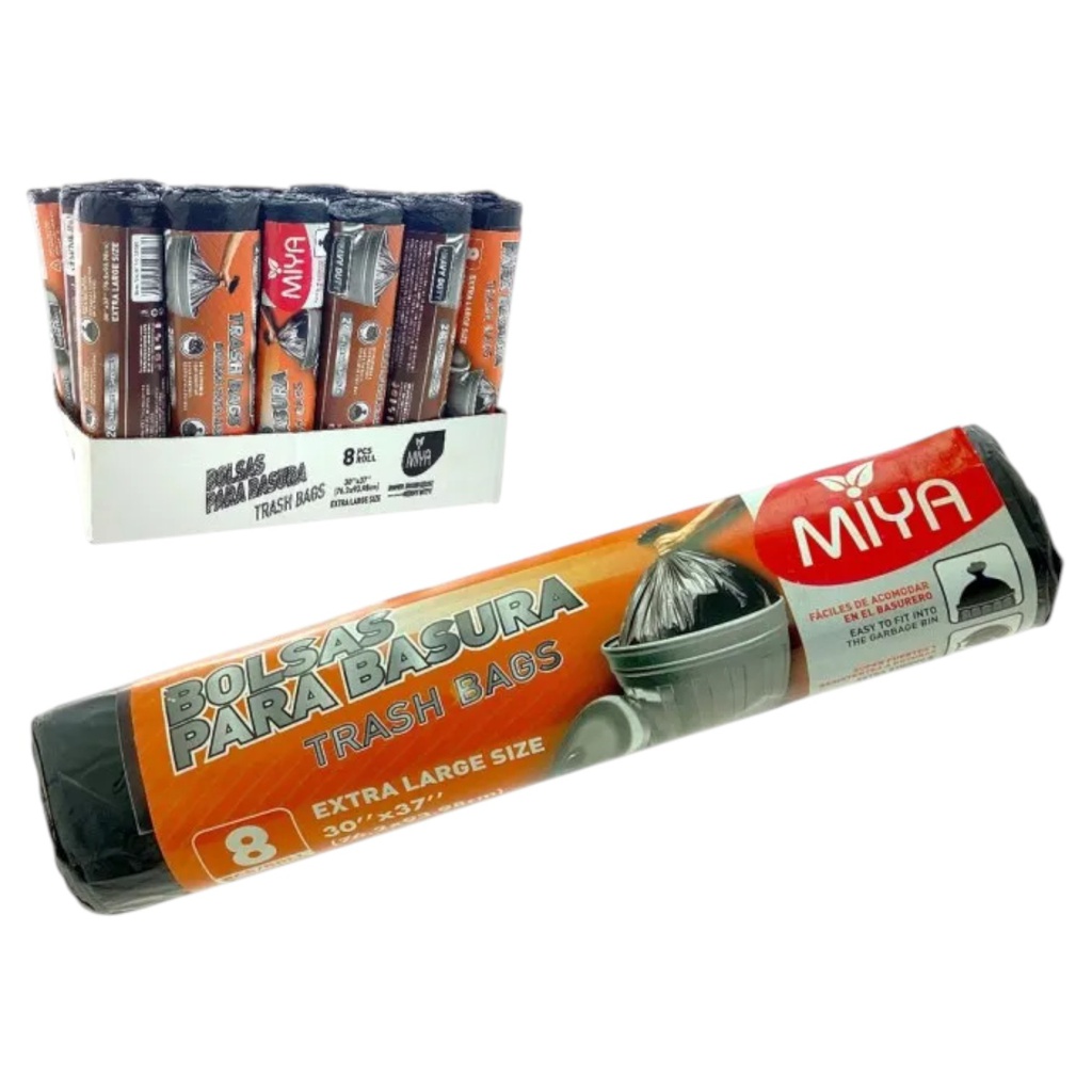 Miya Garbage Bag Roll XL, Black