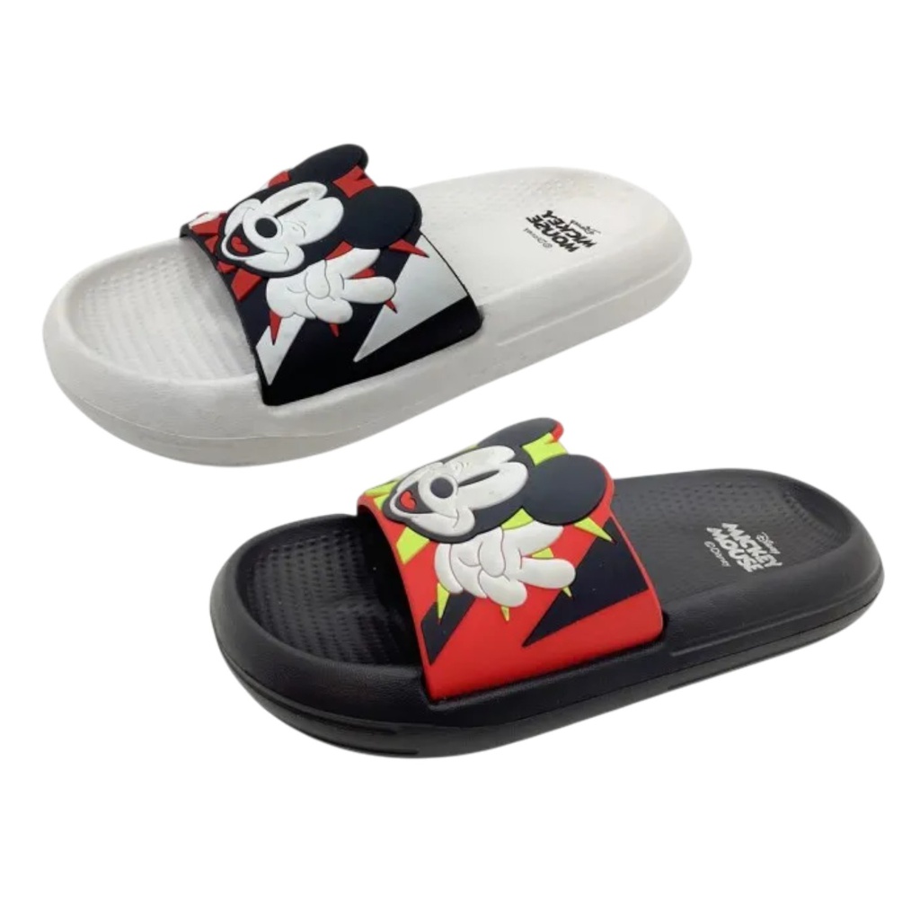 Disney Mickey EVA Slippers, Black/ White